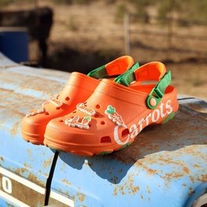 Anwar Carrots Orange Crocs with Jibbitz Size 9 men
